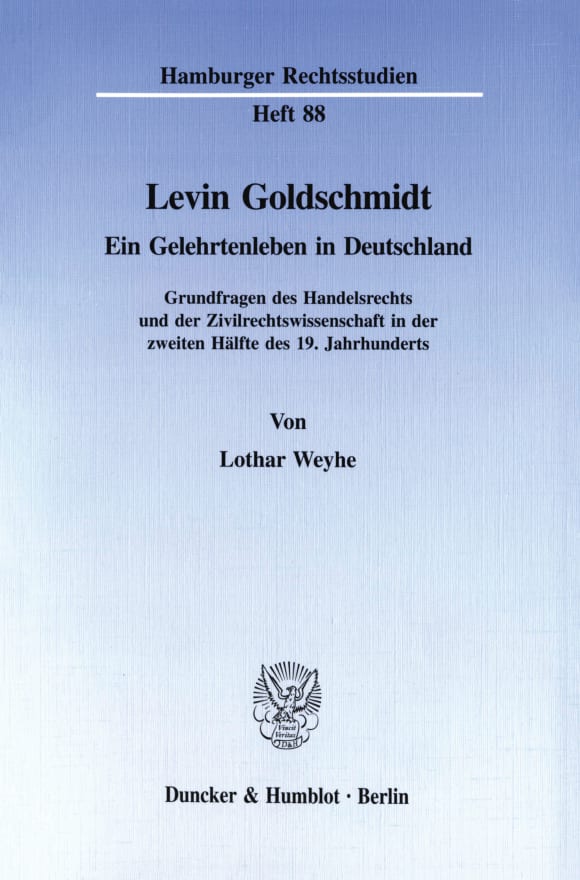 Cover Levin Goldschmidt