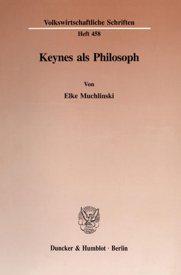 Cover Keynes als Philosoph