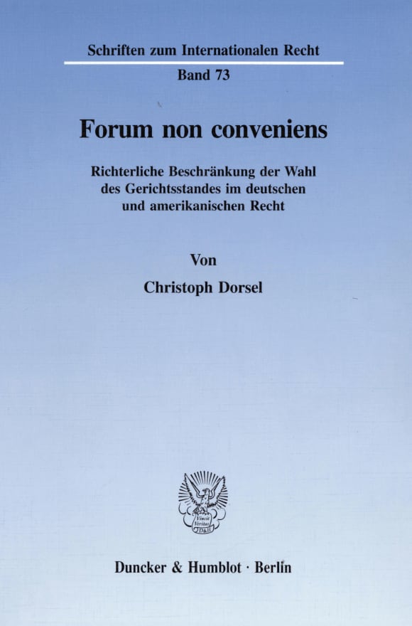 Cover Forum non conveniens