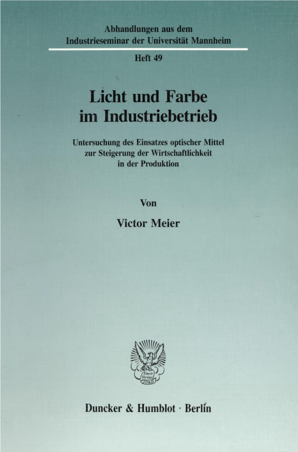 Cover Licht und Farbe im Industriebetrieb