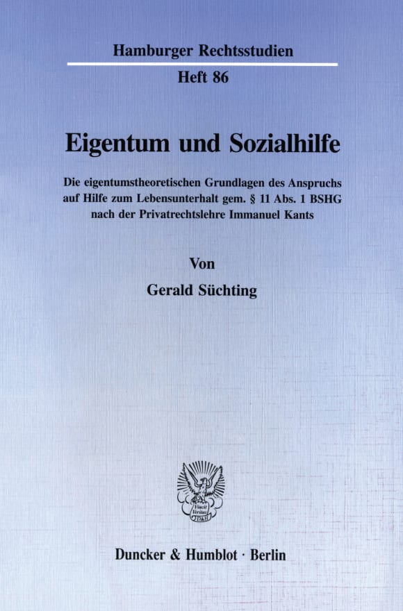 Cover Eigentum und Sozialhilfe