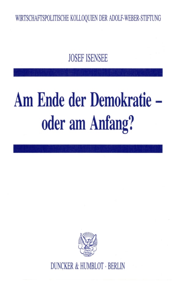 Cover Am Ende der Demokratie - oder am Anfang?