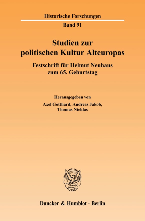 Cover Studien zur politischen Kultur Alteuropas