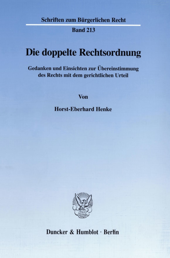 Cover Die doppelte Rechtsordnung