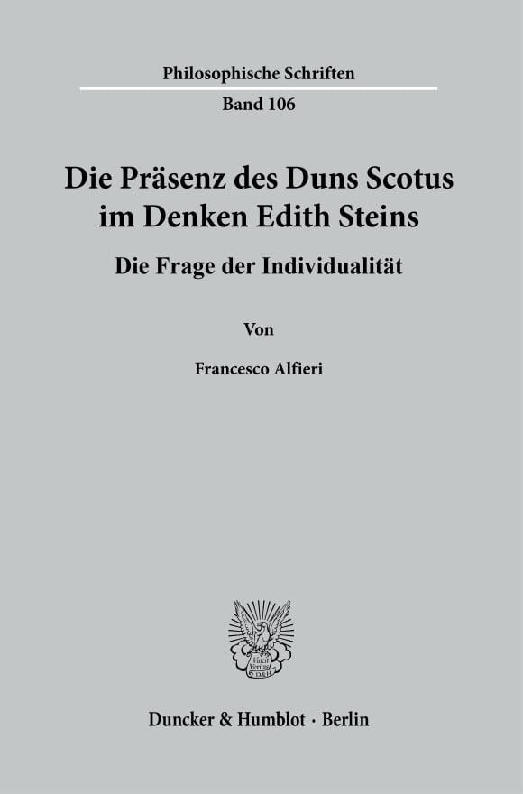 Cover Die Präsenz des Duns Scotus im Denken Edith Steins