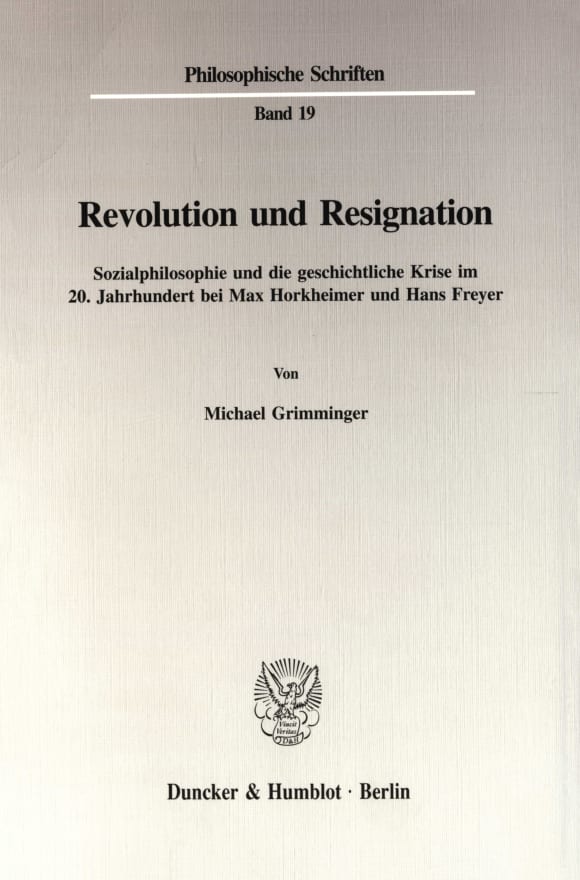 Cover Revolution und Resignation