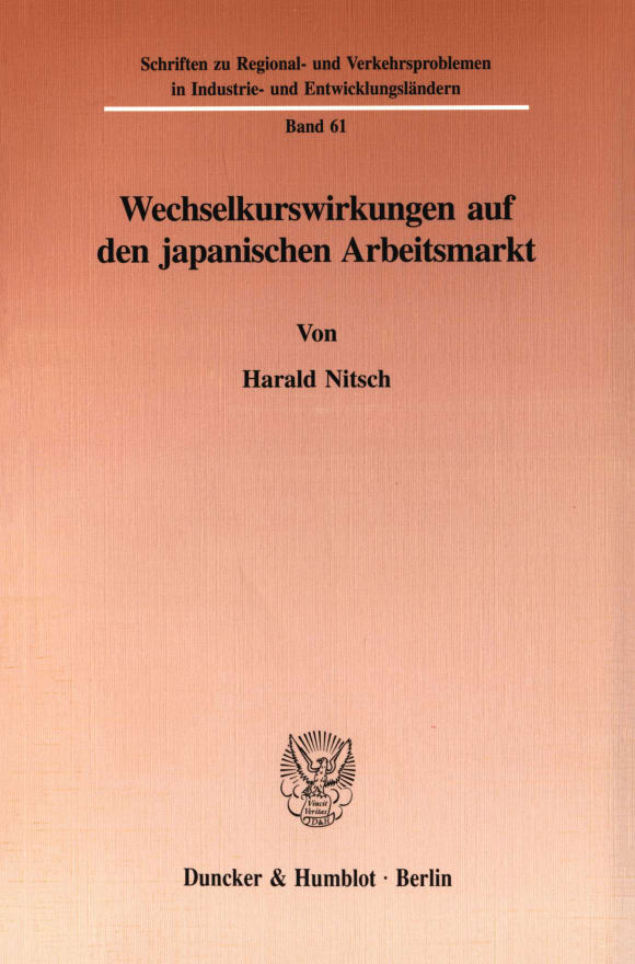 Cover Wechselkurswirkungen auf den japanischen Arbeitsmarkt