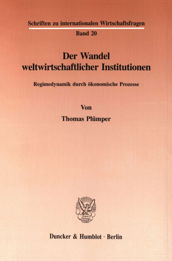 Cover Der Wandel weltwirtschaftlicher Institutionen