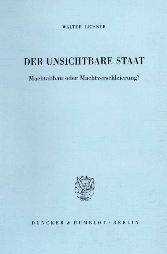 Cover Der Unsichtbare Staat