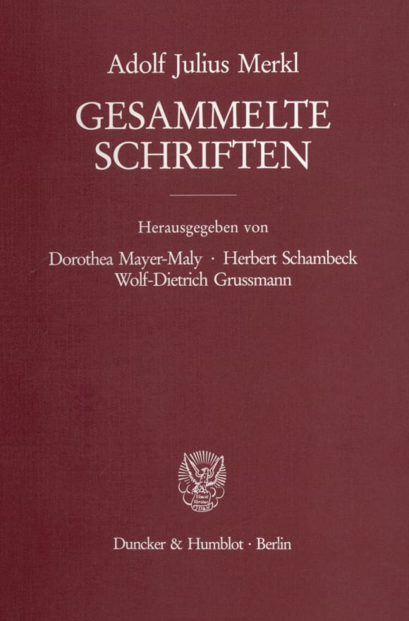 Cover Gesammelte Schriften