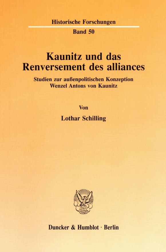 Cover Kaunitz und das Renversement des alliances