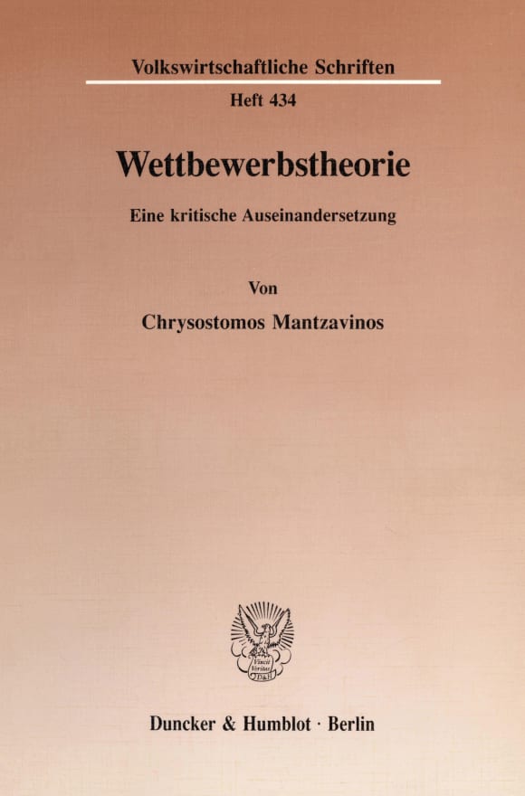 Cover Wettbewerbstheorie