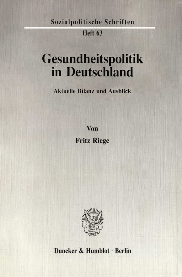 Cover Gesundheitspolitik in Deutschland