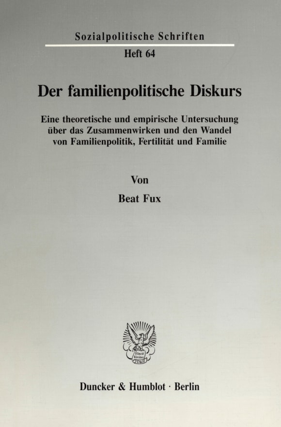 Cover Der familienpolitische Diskurs