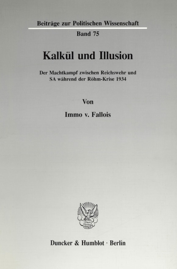 Cover Kalkül und Illusion