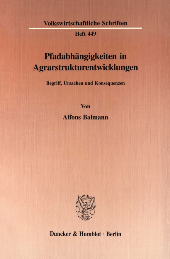 Cover Pfadabhängigkeiten in Agrarstrukturentwicklungen