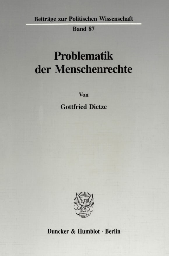 Cover Problematik der Menschenrechte