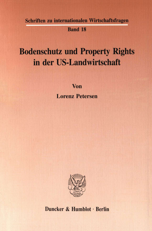 Cover Bodenschutz und Property Rights in der US-Landwirtschaft