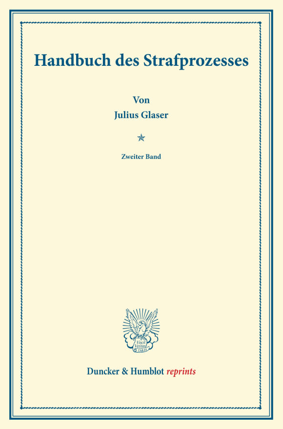 Cover Handbuch des Strafprozesses
