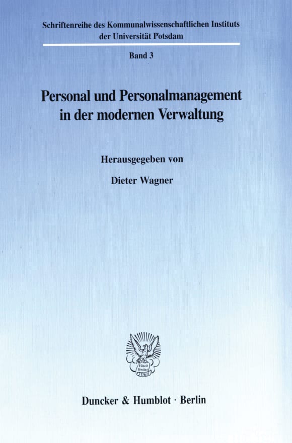 Cover Personal und Personalmanagement in der modernen Verwaltung