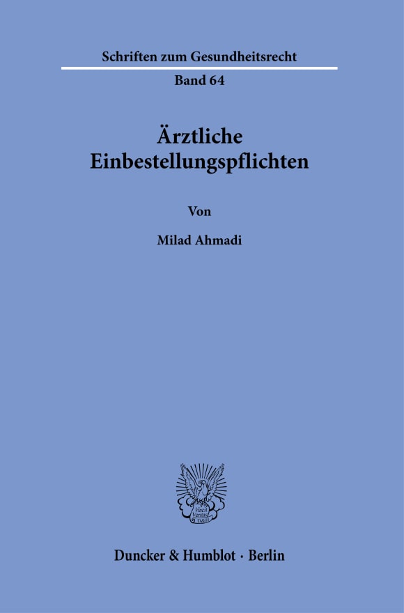 Cover Ärztliche Einbestellungspflichten