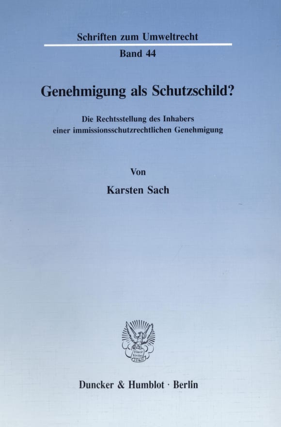 Cover Genehmigung als Schutzschild?