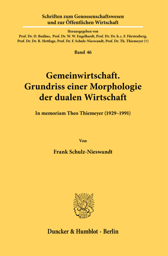 Cover Gemeinwirtschaft. Grundriss einer Morphologie der dualen Wirtschaft