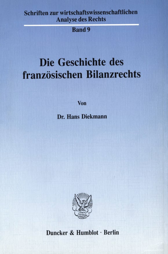 Cover Die Geschichte des französischen Bilanzrechts