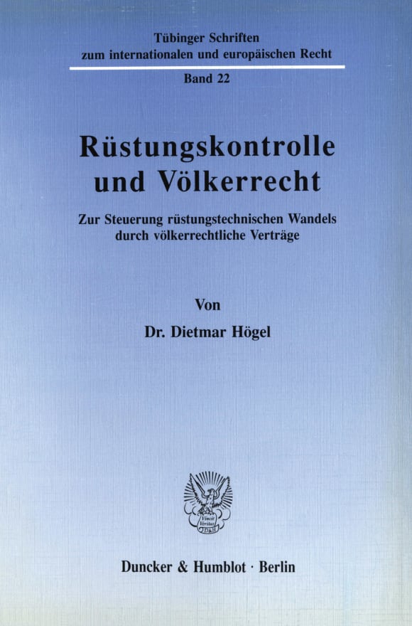 Cover Rüstungskontrolle und Völkerrecht