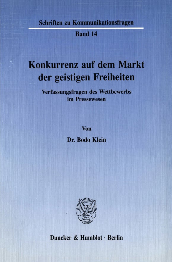 Cover Konkurrenz auf dem Markt der geistigen Freiheiten