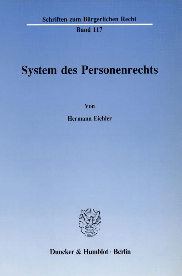 Cover System des Personenrechts