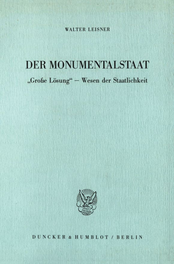 Cover Der Monumentalstaat