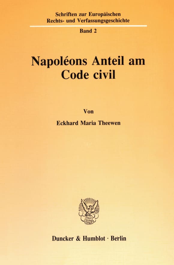 Cover Napoléons Anteil am Code civil