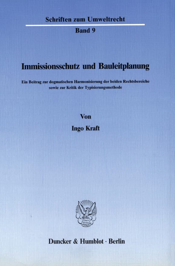 Cover Immissionsschutz und Bauleitplanung