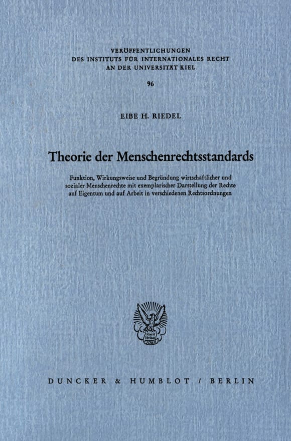 Cover Theorie der Menschenrechtsstandards