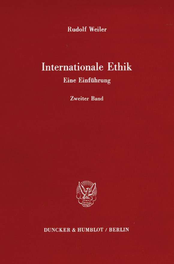 Cover Internationale Ethik. Eine Einführung