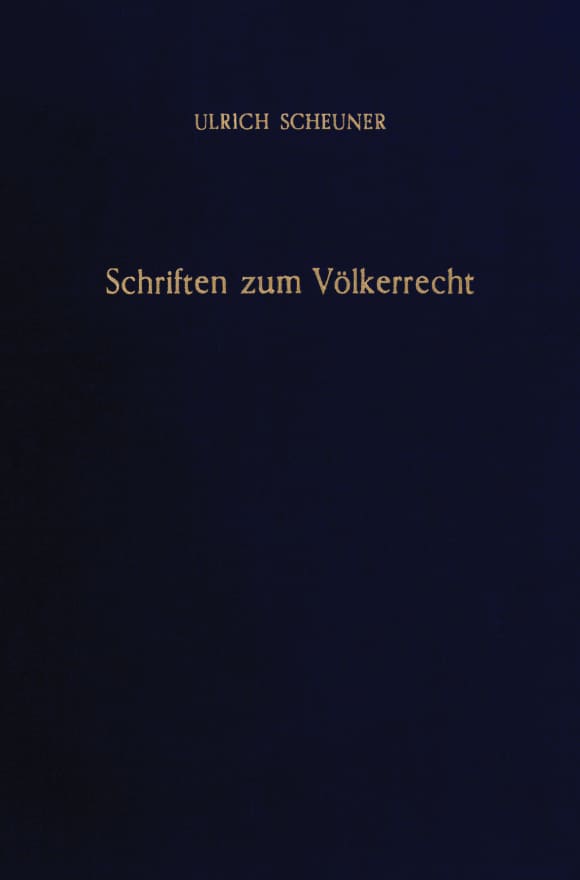 Cover Schriften zum Völkerrecht