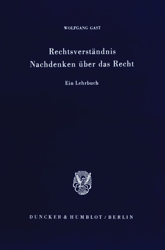 Cover Rechtsverständnis - Nachdenken über das Recht