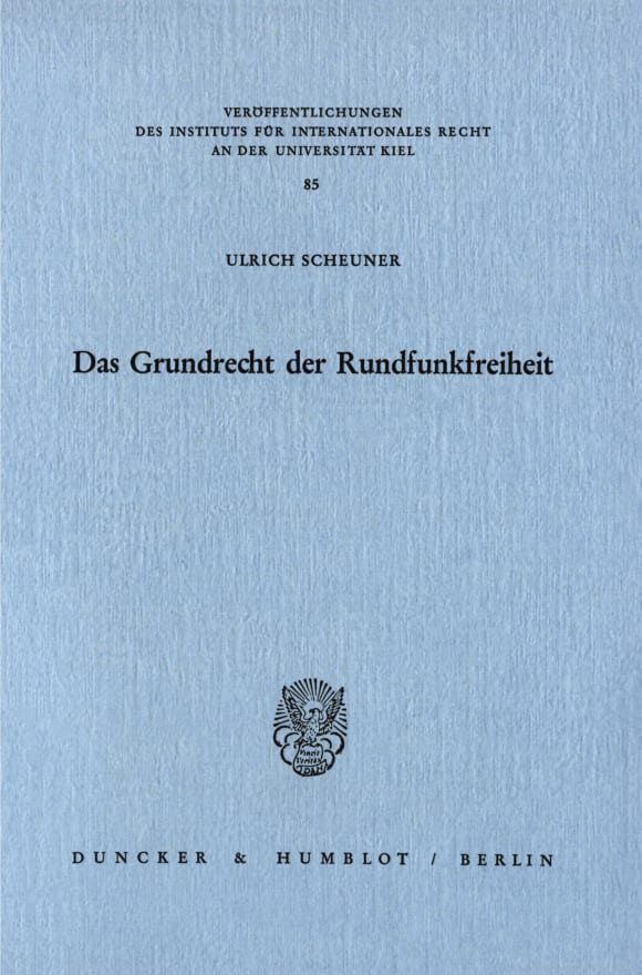 Cover Das Grundrecht der Rundfunkfreiheit