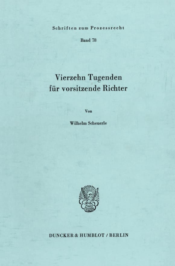 Cover Vierzehn Tugenden für vorsitzende Richter