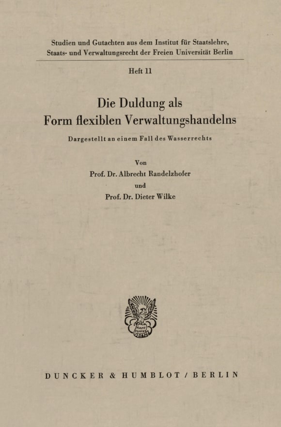 Cover Die Duldung als Form flexiblen Verwaltungshandelns