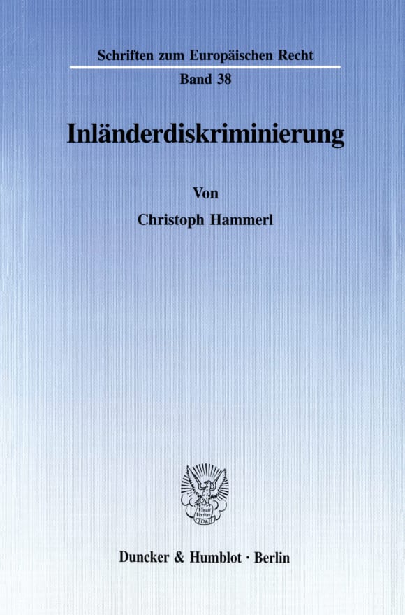 Cover Inländerdiskriminierung