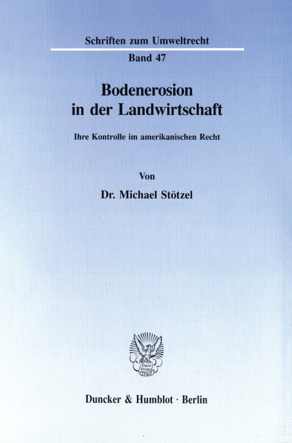 Cover Bodenerosion in der Landwirtschaft