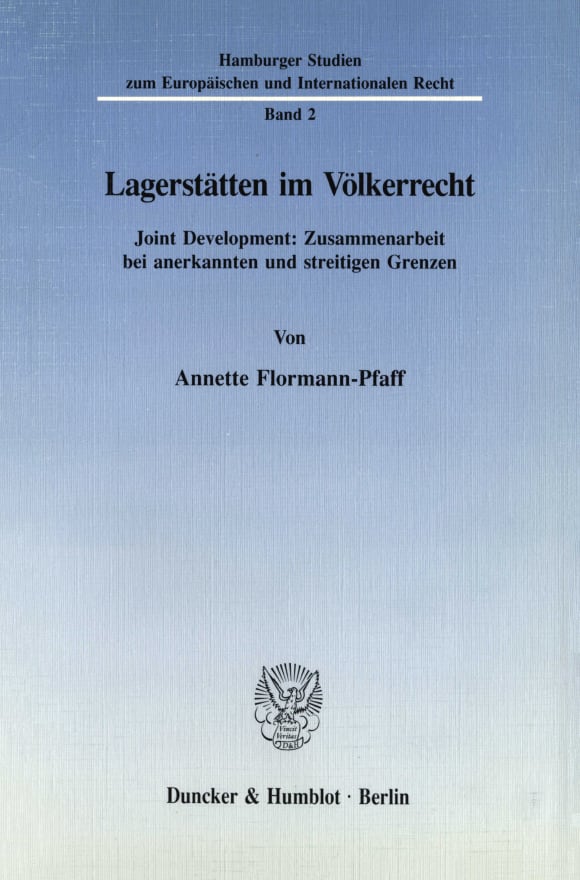 Cover Lagerstätten im Völkerrecht