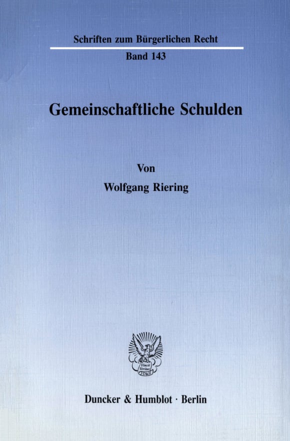 Cover Gemeinschaftliche Schulden