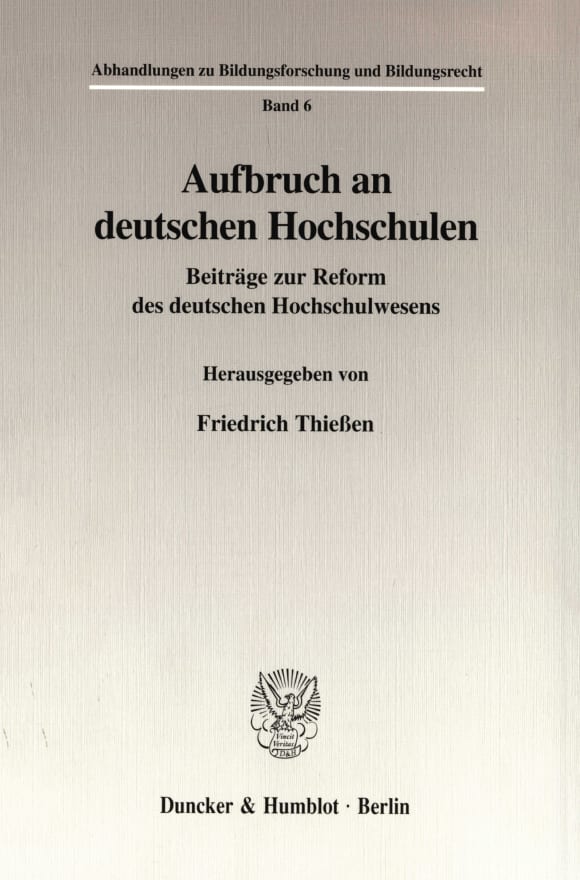 Cover Aufbruch an deutschen Hochschulen