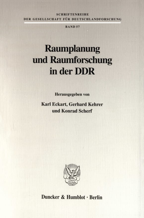 Cover Raumplanung und Raumforschung in der DDR