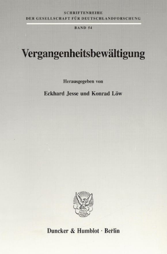 Cover Vergangenheitsbewältigung