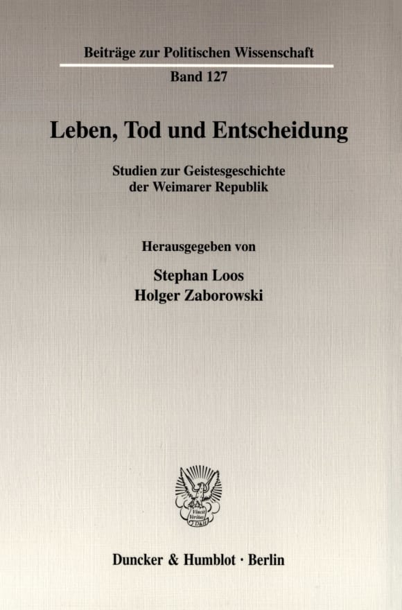 Cover Leben, Tod und Entscheidung