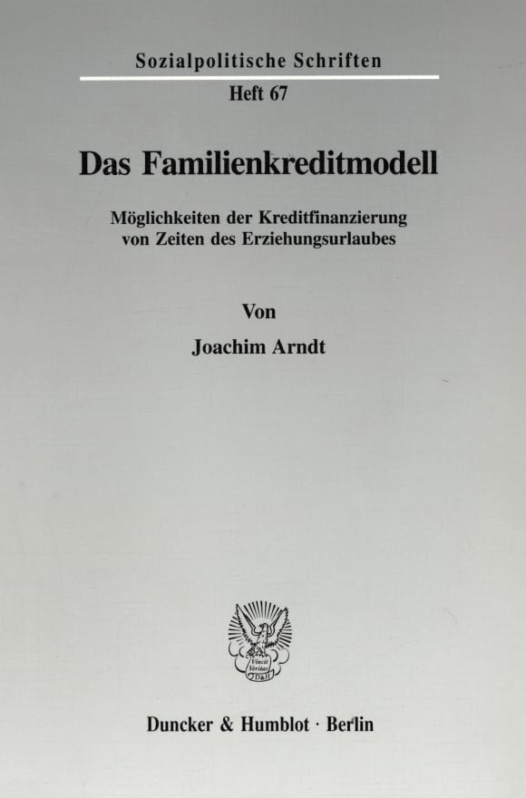 Cover Das Familienkreditmodell